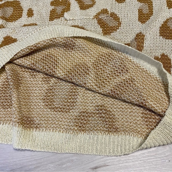 Shop The Mint Meet You There Mocha Brown Leopard Sweater, Size Medium - Picture 6 of 12